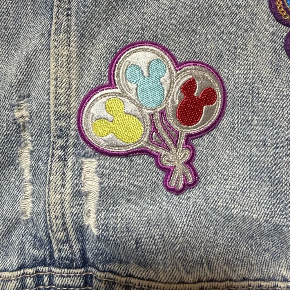 Disney Denim Patches Handmade Jean Jacket Old Navy Size S